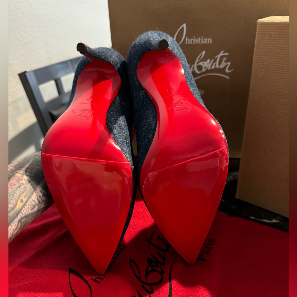Christian Louboutin Denim So Kate 120s heels stilettos - Picture 7 of 9
